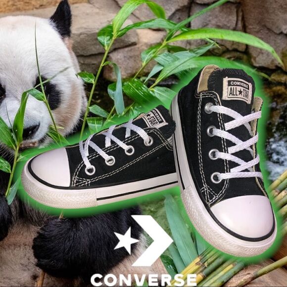 Converse All Star Infant Low Top Black size 8 - Picture 1 of 8